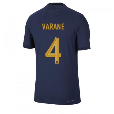 Fotballdrakt Herre Frankrike Raphael Varane #4 Hjemmedrakt VM 2022 Kortermet